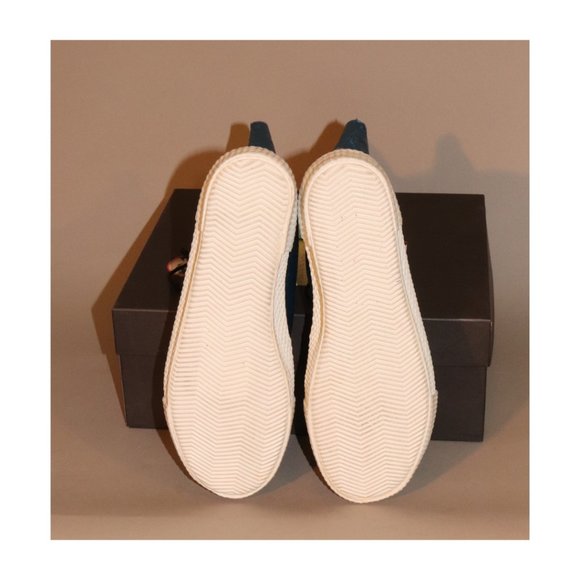 Jan Jansen Blue Metallic High Top Sneakers NWOT Size 8 - Picture 3 of 4